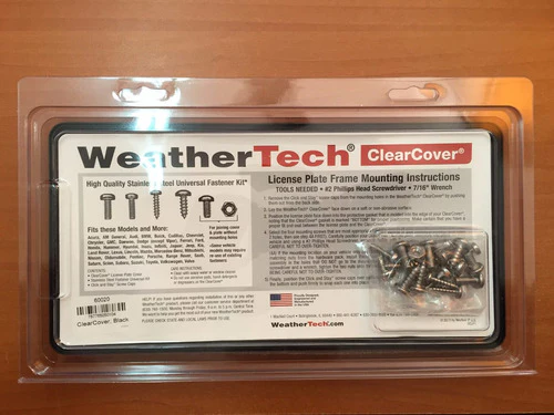 2 Portaplacas Weathertech Clearcover Marco Negro Mica Clara - Image 3