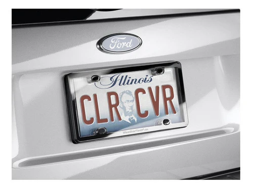 Portaplacas Weathertech Clearcover Marco Negro Mica Clara